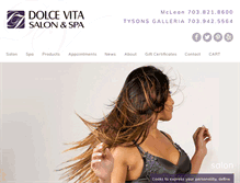 Tablet Screenshot of dolcevitasalon.com